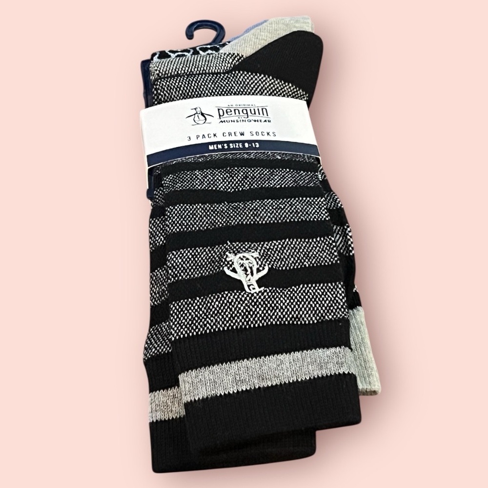 An Original Penguin Mens Crew Socks Pack of 3 (8-13)